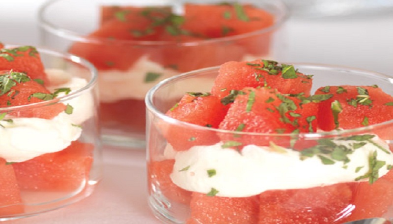 Watermelon Marscapone Mini Trifles